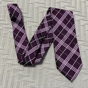 Altea purple plaid silk tie